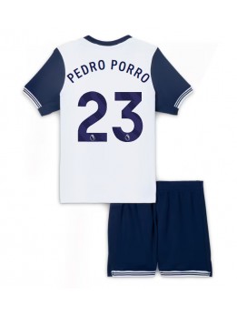 Tottenham Hotspur Pedro Porro #23 Heimtrikotsatz für Kinder 2024-25 Kurzarm (+ Kurze Hosen)